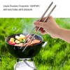 4pcs Titanium Tableware Camping Fork Spoon Cutter Chopsticks Ultra Light