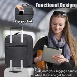 Aosbos 2 Layers Shoe Bags for Travel with Trolley Sleeve Portable Shoe Storage Pouch Shoe Packing Cubes with Structure, Honeycomb Grey