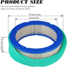 HUAWELL 394018S 394018 Air Filter for Briggs & Stratton Vanguard V-Twin 16HP 18HP 392642 5050H 5050B 4135 421400 402400 Engine GT235 LT166 (4 Pack Blue)