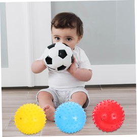 Kisangel 6Pcs Spiky Sensory Massage Balls with Pump Colorful Bouncy Balls for Parent Interaction Gross Motor Skills Development Inflatable
