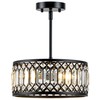 Zlepmlla Crystal Black Ceiling Light, Modern Light Fixture Ceiling, Chandelier