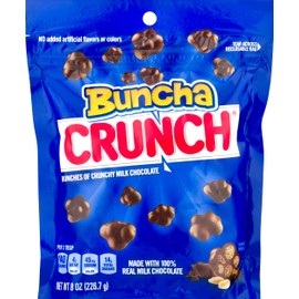 BUNCHA CRUNCH, Bunches of Crunchy Milk Chocolate - 8oz / 226.7g Bag