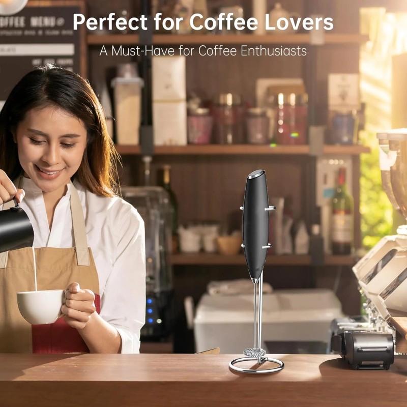 Ajrwiiy Milk Frother Stand Compatible with Zulay Powerful Silver