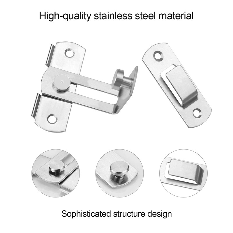 Door Latch Right Angle 90 Degree Folding Latch Stainless Steel