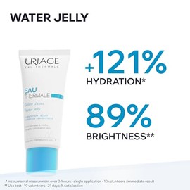 Uriage Eau Thermale gel hidratante con Ácido Hialurónico 40ml - 24H Hidratación Intensa y luminosidad. Gel facial fundente ligero y fresco para pieles normales a mixtas - Efecto refrescante y aroma fresco - No comedogénico