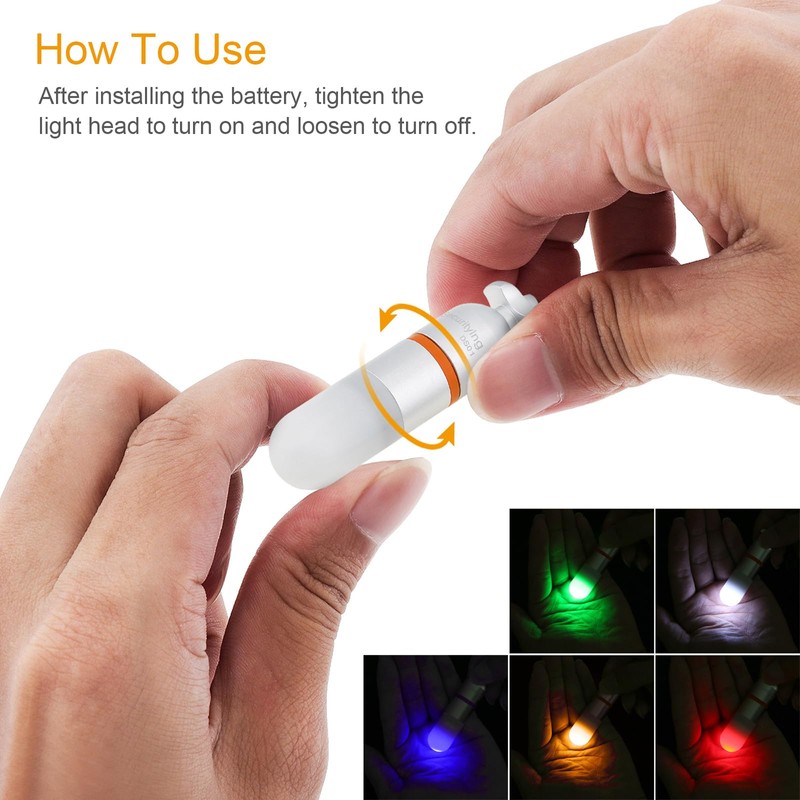 SecurityIng 4Pcs Scuba Dive Strobe Signal Light, Mini Tank Light