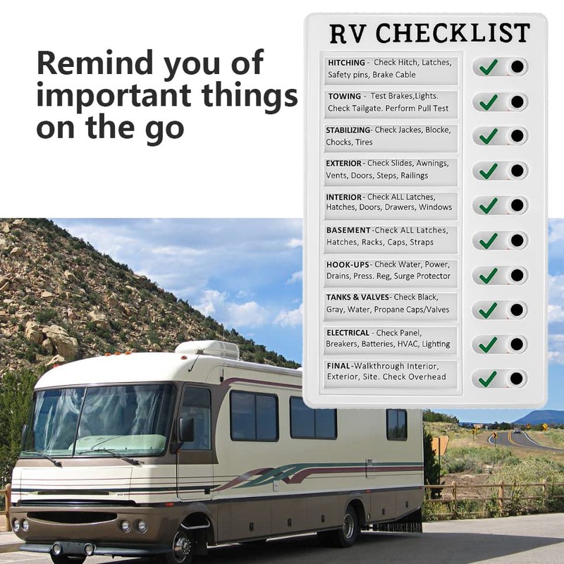 WANGCL Portable Memo Board Reusable Plastic RV Checklist Daily Affairs