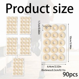 90 Pcs Corn Plasters for Toes Corn Plasters for Bottom of Feet Corn Removal Plasters Callus Treatment Cushions Soft Caps Foam Pad Replacement,Foot Bottom Anti-Friction Bunion for Chiropody Protectors