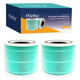Flintar Core 300 Toxin Absorber Replacement Filters, Made in TAIWAN, Compatible with LEVOIT Core 300, Core 300S VortexAir Air Purifier, H13 Grade True HEPA Filter, Core 300-RF-TX, 2-Pack