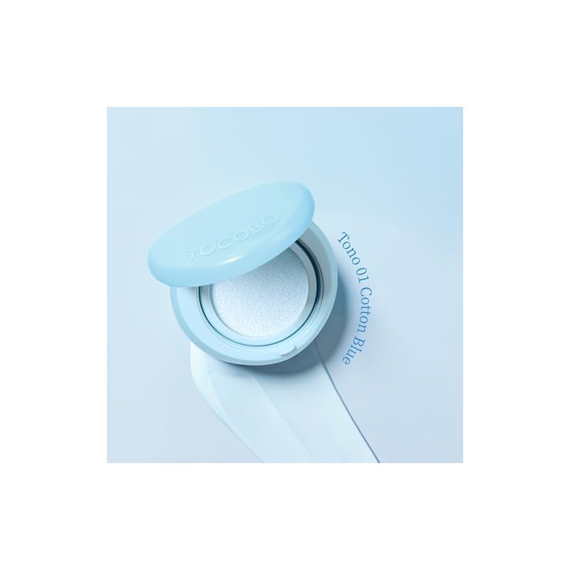 TOCOBO Glow Tone Up Sun Cushion 01 Cotton Blue SPF50+