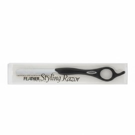 Feather - 7.25-inch Black Styling Razor Handle – The Professional tool for Hair Cutting, Thinning, Layering, Texturizing and Feathering - The # 1 Stylist and Barber Razor Tool