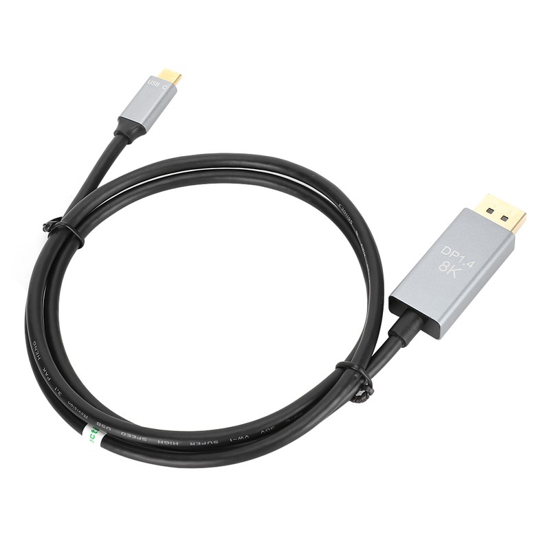 Type C to Displayport 8K 1.4 HD Video Cable Transmission