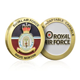 The Koin Club Royal Air Force Station RAF Brize Norton Gold Spoof Challenge Coin Commemorative