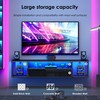 DlandHome Floating TV Stand with LED Lights, Wall Mounted TV