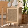 Baxton Studio Maclean End Table, Beige/Natural Brown