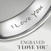 Willis Judd Mens Titanium Ring Engraved I Love You In