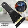 Perco Plastic Scraper Blade Refills - Durable, Rust-Free Single-Edged 3-Inch