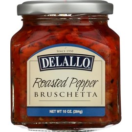 Delallo Roasted Pepper Bruschetta, Cholesterol Free, Vegan, 10 Ounces (Pack Of 6)