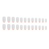 Xenophoer Press on Nails Medium Oval Pink French Tip Fake