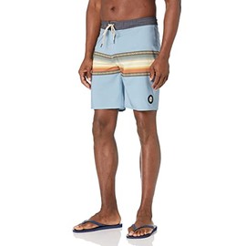 Quiksilver Men's Standard Surfsilk Sun Faded 19 Boardshort Swim Trunk, Citadel Blue, 32
