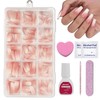 OKAQEE Pack of 240 Short Nail Tips, Full Cover Nail
