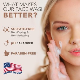 Beauty by Earth Clean Face Wash - USA Made with Organic & Natural Ingredients, Non-Toxic Facial Cleanser