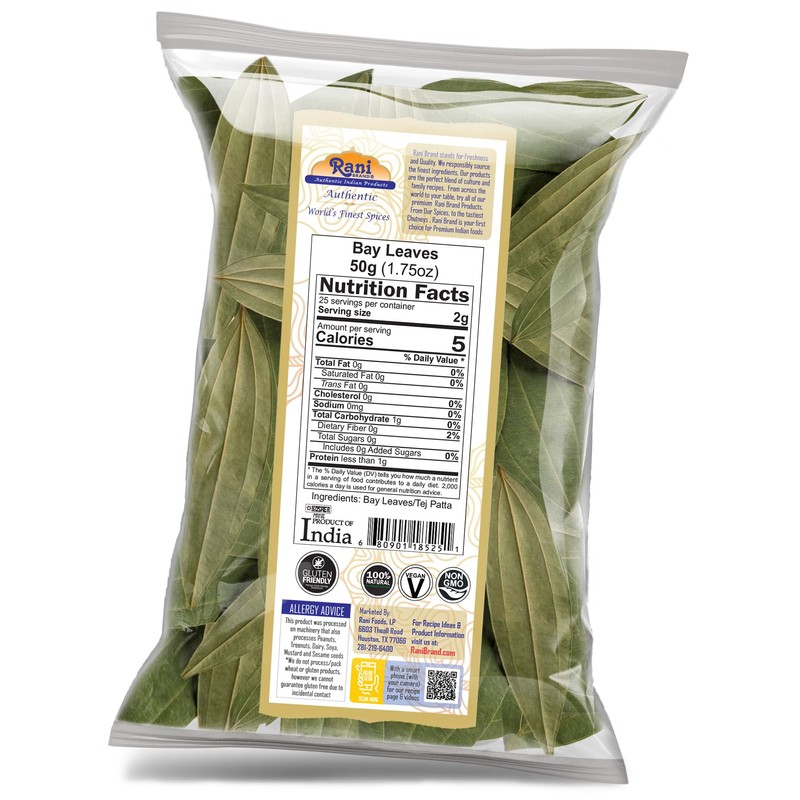 Rani Bay Leaf (Leaves) Whole Spice Hand Selected Extra Large