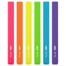 Mr. Pen- Aesthetic Highlighters, 6pcs, Chisel Tip, Vibrant Colors, Assorted Colors, No Bleed Cute Highlighters and Pens for Bible Pages, Fluorescent Highlighter