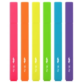Mr. Pen- Aesthetic Highlighters, 6pcs, Chisel Tip, Vibrant Colors, Assorted Colors, No Bleed Cute Highlighters and Pens for Bible Pages, Fluorescent Highlighter