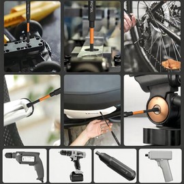 KEWAYO 6Pcs Impact Hex Head Allen Wrench Drill Bit Set, S2 Steel Hex Bits Set H2-H6 1/4 Inch Quick Release Shank Magnetic Screwdriver Bits Set