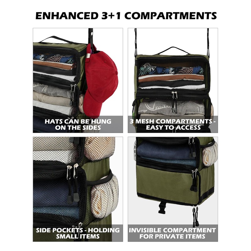 ELEZAY Hanging Packing Cubes All in One Ultra-Light Travel Shelves