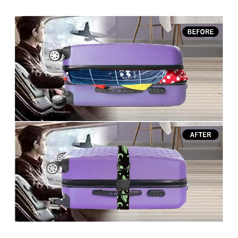 Luggitime Luggage Straps for Suitcases Travel Belt Accessories, Cute Suitcase