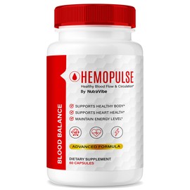 NutraVibe HemoPulse – Daily Natural Formula with a Clean, Powerful Blend to Support Balanced Levels, Steady Energy & Circulation | Easy-to-Swallow Hemo Pulse Pills for Everyday Use (60 Capsules)