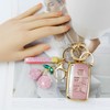 Rayslesan Sparkly Key Fob Cover with Cherry Keychain, Bling TPU