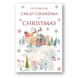 Second Ave Great Grandma Christmas Polar Bear Xmas Holiday Festive Greetings Card