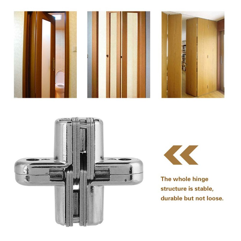 180 Degree Hidden Hinges Invisible Concealed Cross Door Hinge Easy