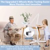 10X Magnifying Floor Lamp with 5 Wheels Rolling Base for