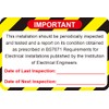 100pcs 2x3 inch Important Inspection Record Sticker, Next Inspected Electrical