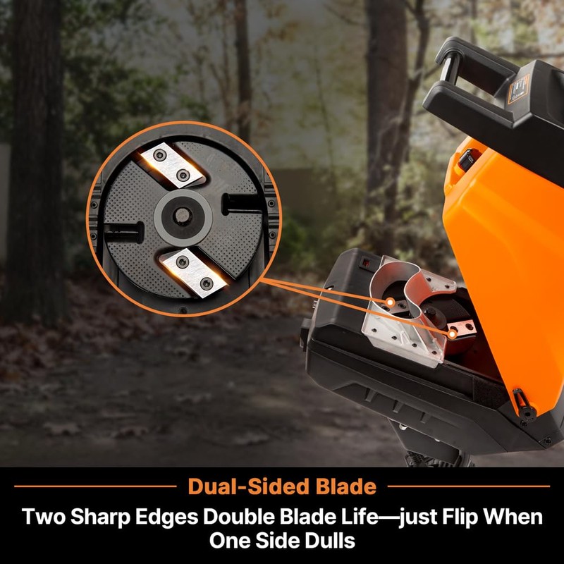 LawnMaster FD1503 Electric Wood Chipper Shredder 15-Amp 1.8-Inch Cutting Diameter