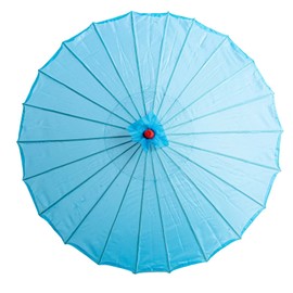 THY COLLECTIBLES 22" Kid's Size Japanese Chinese Umbrella Parasol for Wedding Parties, Photography, Costumes, Cosplay, Decoration and Other Events - Solid Color (Light Blue)