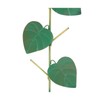 Birds Feeder Hanging Metal Green Leaf Shape Hummingbirds Feeder for