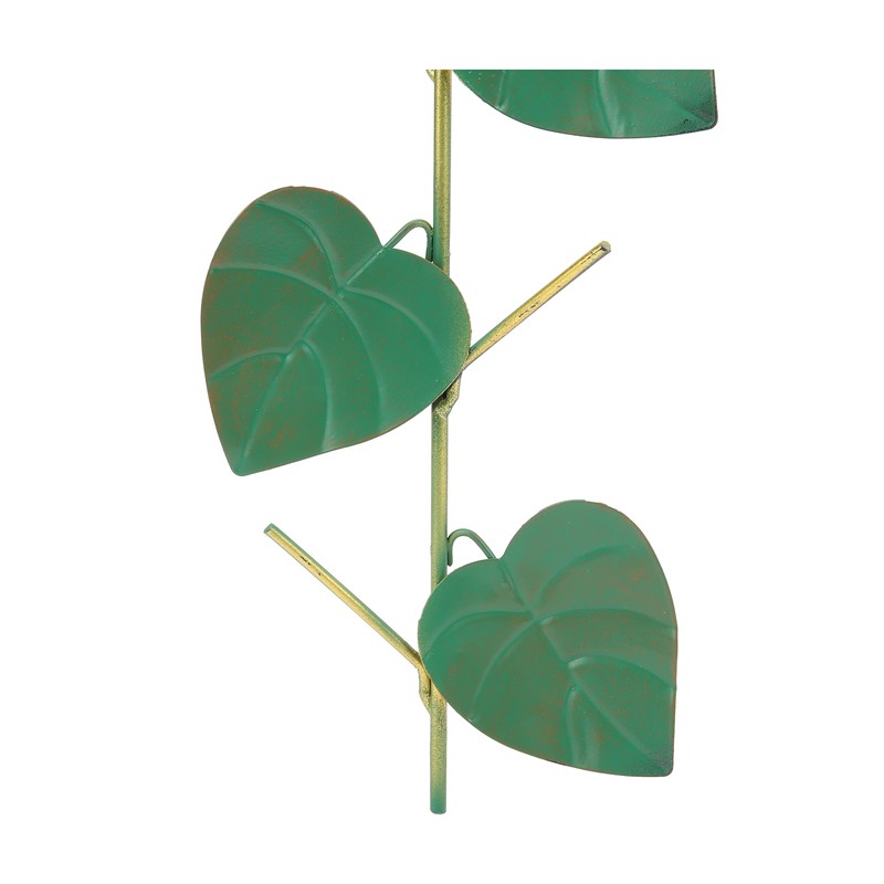 Birds Feeder Hanging Metal Green Leaf Shape Hummingbirds Feeder for