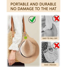KEYDUACU Hat Clip - Hat Holder for Travel on Bag，Hat Clip for Travel (Metal, Light Green)