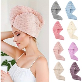 Hair Towel Wrap Microfiber, Compact Lightweight Accessory for Travel and Daily Use - ECVGHD Hair Towel Microfiber Hair