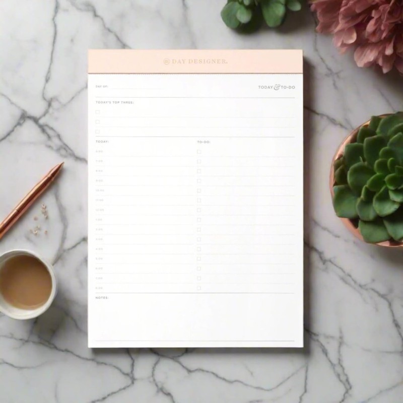 Day Designer Premium Planning Pad with Daily Planning Page Featuring