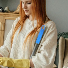 TOVINANNA Mop Handle End Cap, 2pcs 25mm Mop Rod Handles End Sleeve Replacement Grip for Clothesline Stick Pole Broom Tube