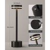 PUSU Cordless Table Lamp Set of 2, Battery Powered LED