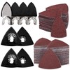 208Pcs Oscillating Tool Sanding Pads Kit, 4Pcs Triangle Sanding Pads