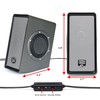 GOgroove Laptop Computer Speakers - SonaVERSE O2 USB Powered Desktop