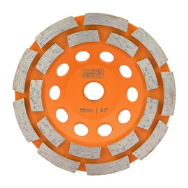 MASTER DEPOT 4.5" Diamond Concrete Grinding Wheel, 18 Double Row Diamond Cup Wheel, 5/8"-11 Arbor